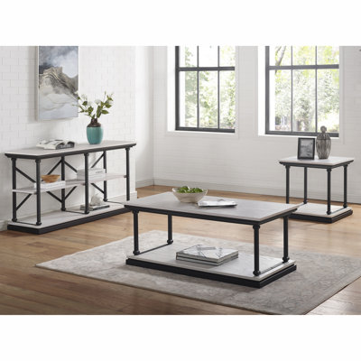 Ensemble de tables basses en acier bleu 47,25 po Kiven