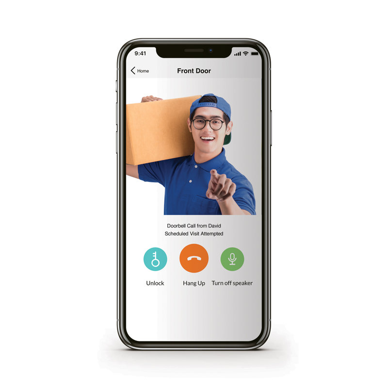 Ensemble de sonnette vidéo compatible avec l'IA Wi-Fi, Noir mat