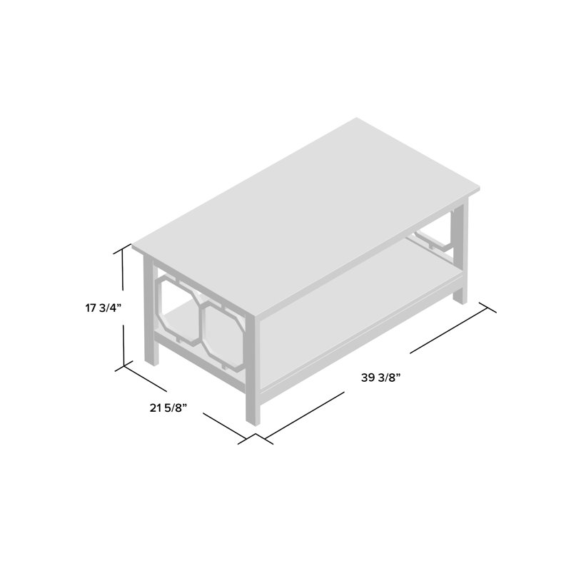 Table basse avec rangement Bodeswell, Blanc