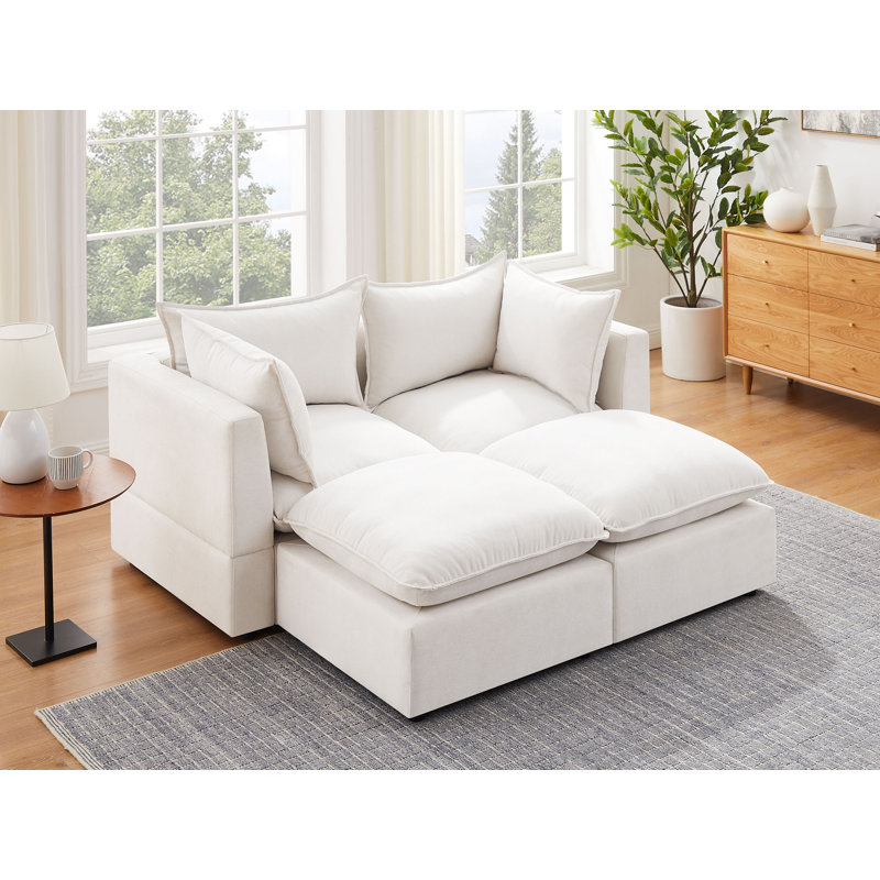 Modulaire Borror 66,9 po, 100 % polyester beige