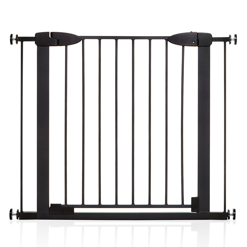Black Metal Auto-Close Pressure Mounted Safety Gate
