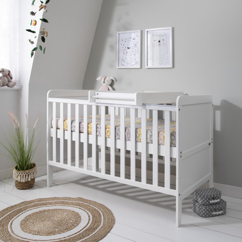 Tutti Bambini Rio Cot Bed with Mattress and Cot Top Changer, White