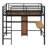 Loft Bed With L -Shaped Desk And Shelves