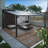 12' X 14' Lean To Gazebo, Hardtop Wall Pergola With Polycarbonate Roof, Aluminum Frame Mounted Gazebo For Lawn Patio Deck Yard And Party