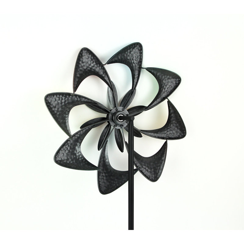 63-Inch Multicolor Metal Wind Spinner Garden Art