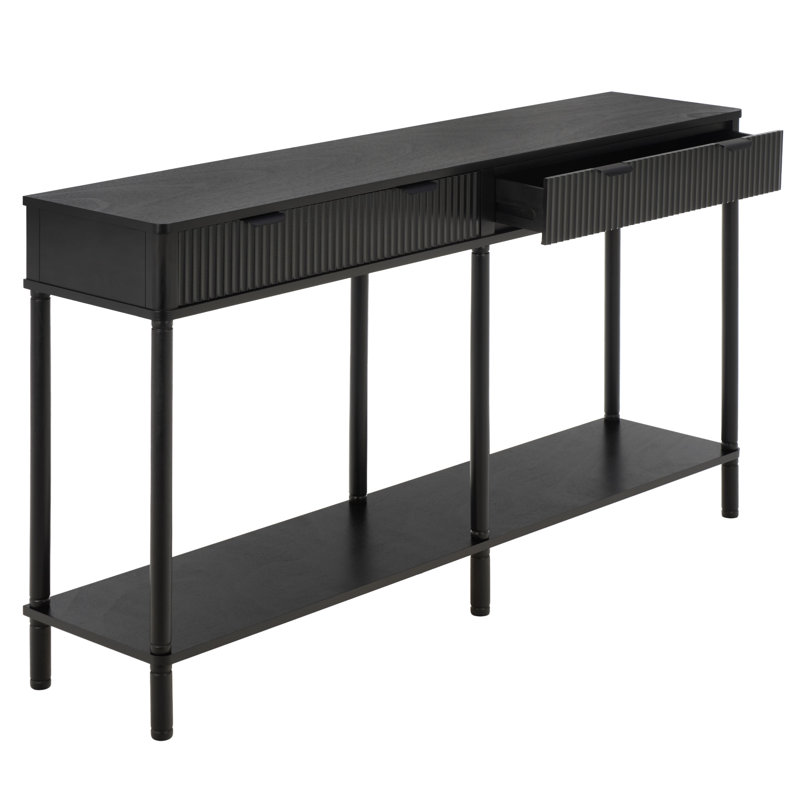 Console 2 tiroirs Thurston, Matte Black