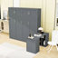 Grand lit escamotable mural avec bureau, armoires de rangement et tablettes-1004277195
