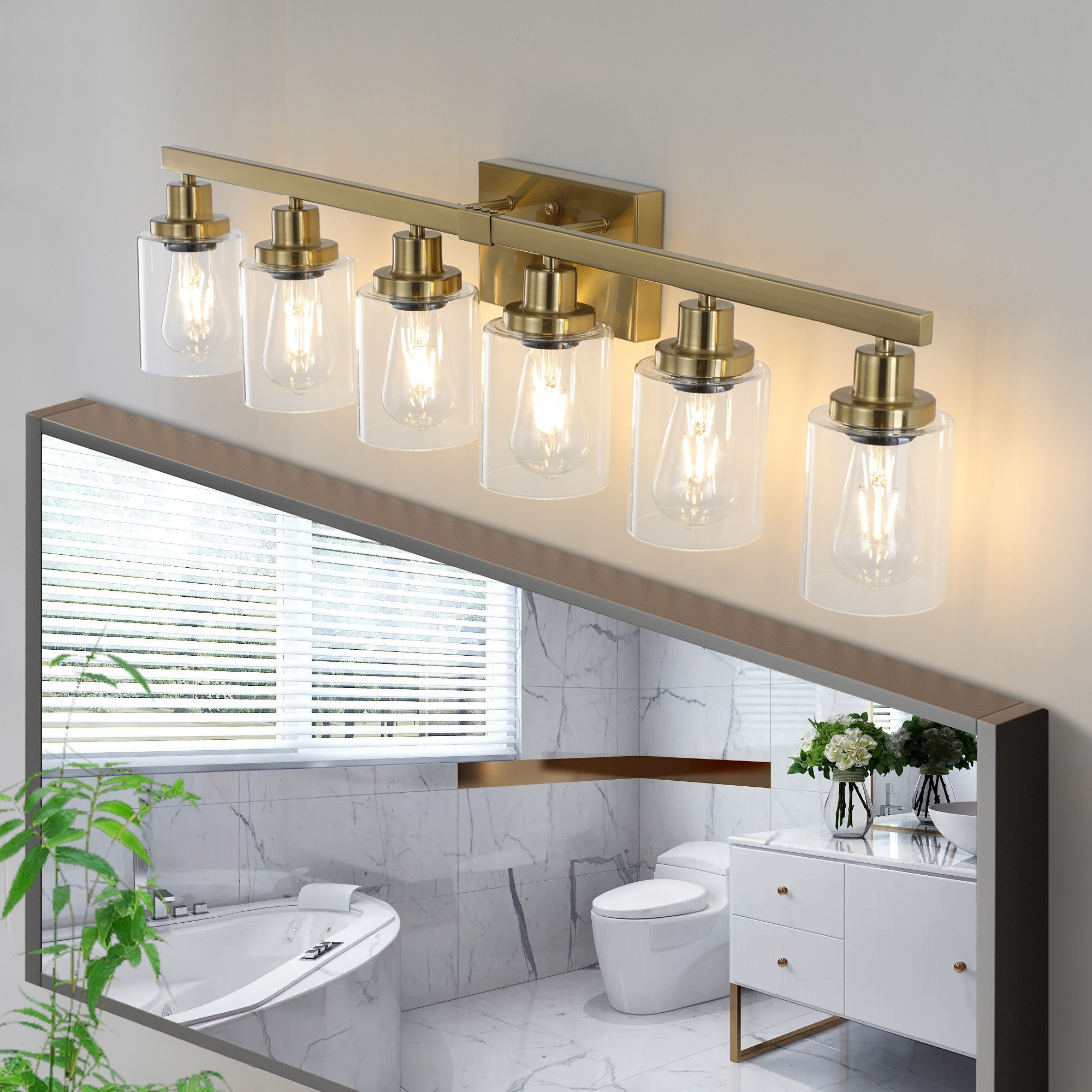 Orren Ellis Modern Bathroom Vanity Light Fixtures | Wayfair