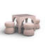 Repose-pieds en chenille rose clair Tomlin-618963751