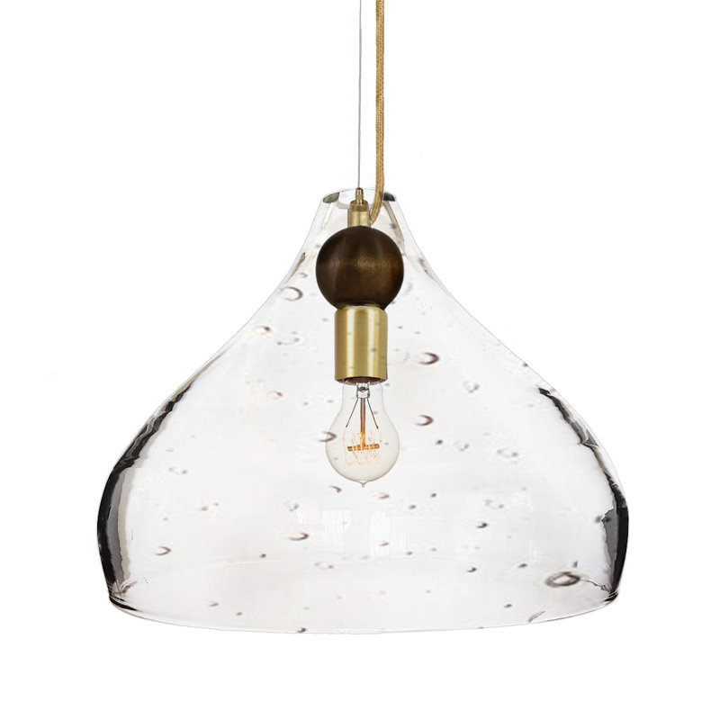 1 - Light Pendant, Black/Brass