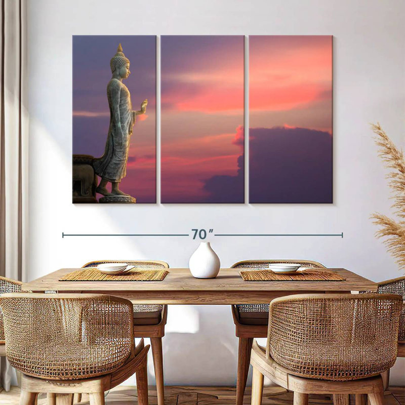 Adella Sunset Sky Buddha, 42" H x 65" W