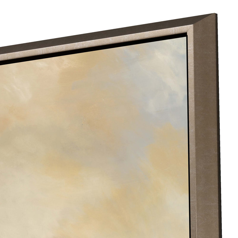 «Sunset Hues», reproduction d'art encadrée flottante argentée