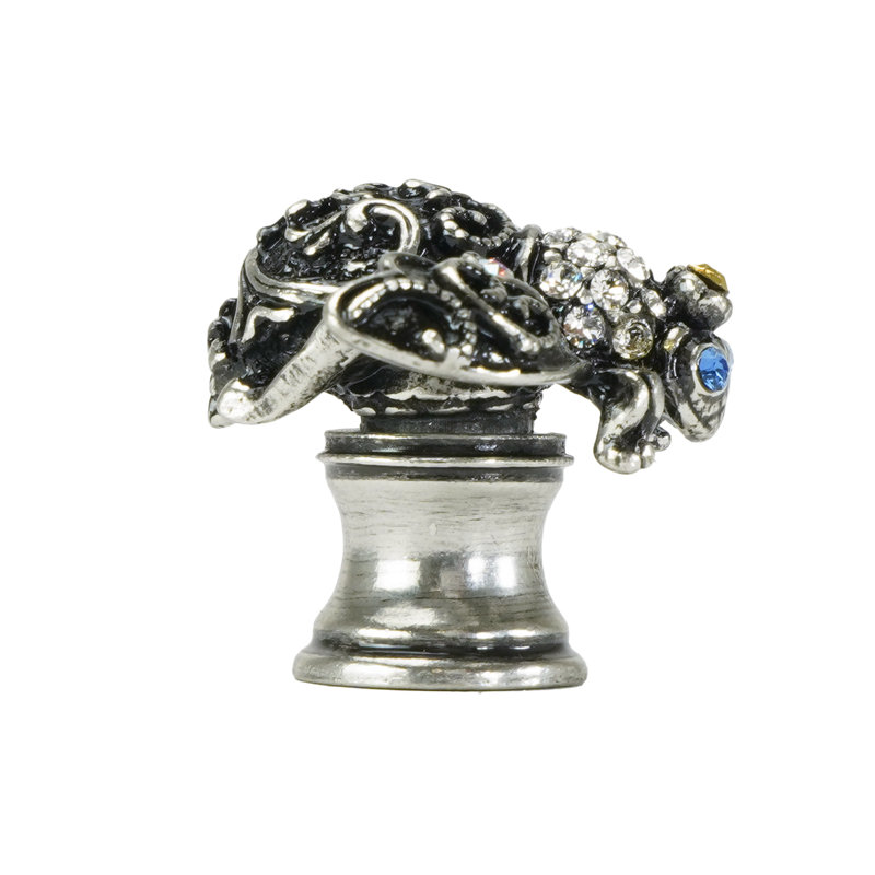 In The Garden Bee knob decorated with Swarovski Crystals in Chalice