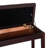 Faux Leather Padded Keyboard Bench In Brown, Supported By Wooden Construction For Duets Duet Piano Bench, Brown Color, Built With Frame