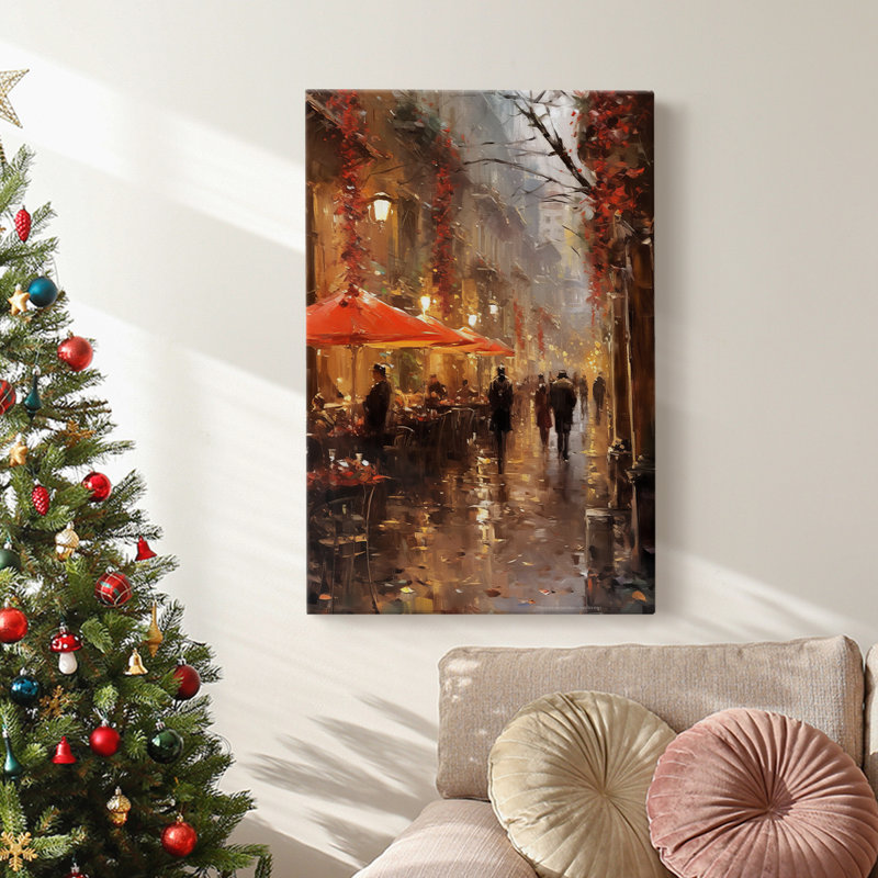 Art des Fêtes de Noël - Toile tendue avec châssis DCCXVII, H 18 po x l 12 po