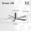 60" Irene 5-Blade Hugger Ceiling Fan with Wall Remote-1087667379-1087667387-1087667332