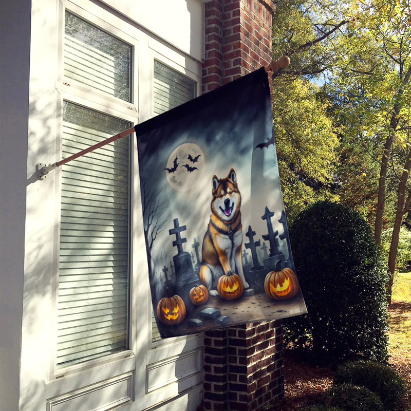 Drapeau de maison d'Halloween en polyester à double face H 40 po x l 28 po