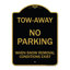 Enseigne Signmission Designer Series - remorquable, pas de stationnement lorsque les conditions de déneigement existent | Enseigne architecturale noire et dorée de 18 po x 24 po en aluminium épais | Protégez votre entreprise | Fabriqué aux États-Uni