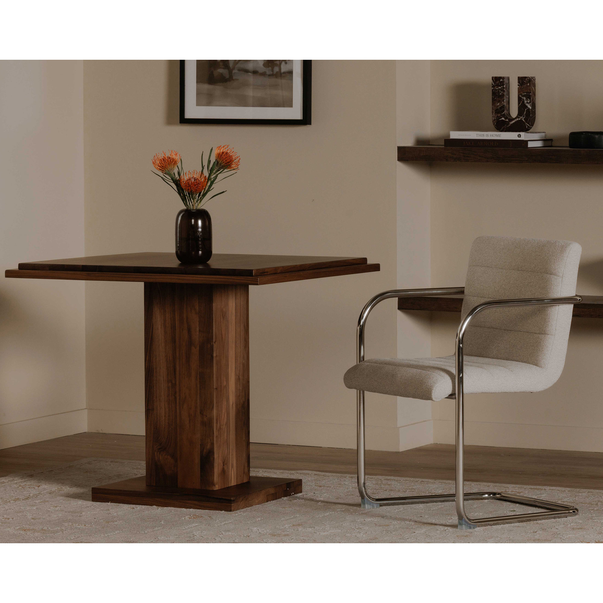 Chenai Bar Table Natural, 30", Brown Wood
