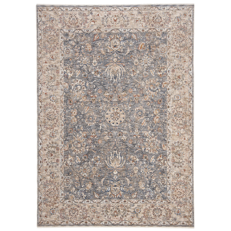 Tapis bleu clair tissé à la machine Ralph Lauren Celia, Rectangle 6 pi x 9 pi