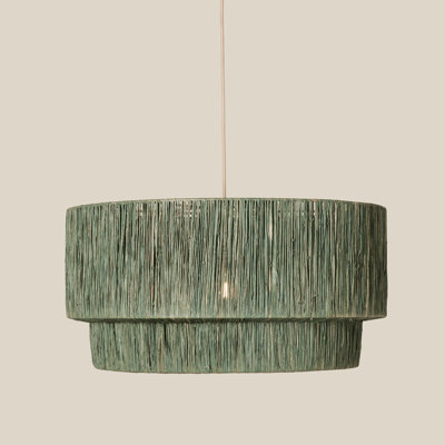 Cocktail Two-Tier Grass Pendant in Green