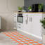 Tapis orange / blanc à carreaux-53651094