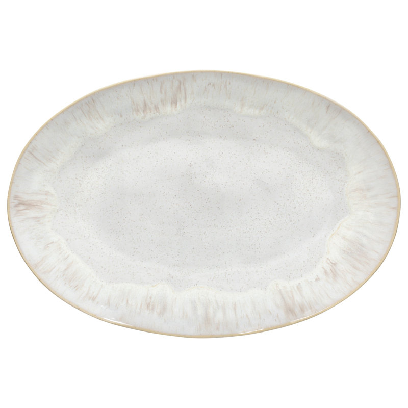 Eivissa Stoneware Platter, Sand Beige