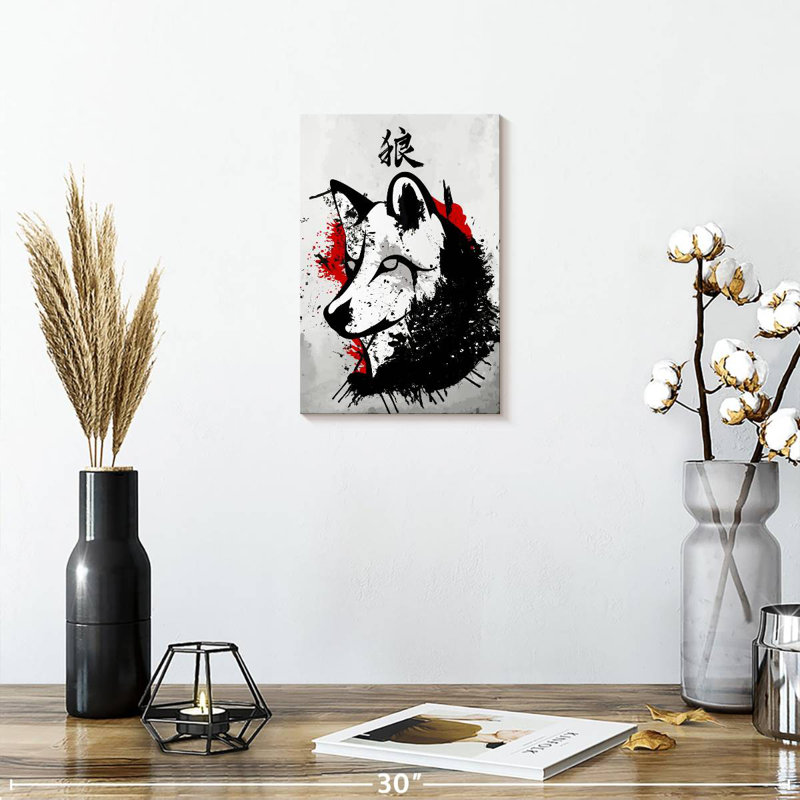 Brampt Japanese Wolf Okami, 12" H x 8" W