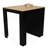 Tanna Kitchen Counter Dining Table ,Two Legs, Three Side Shelves -Black / Pine-1428852562