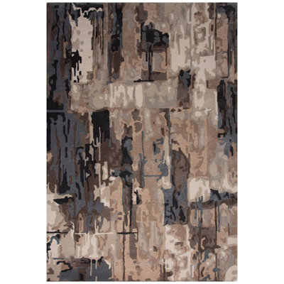 Wool Area Rug with Tencel