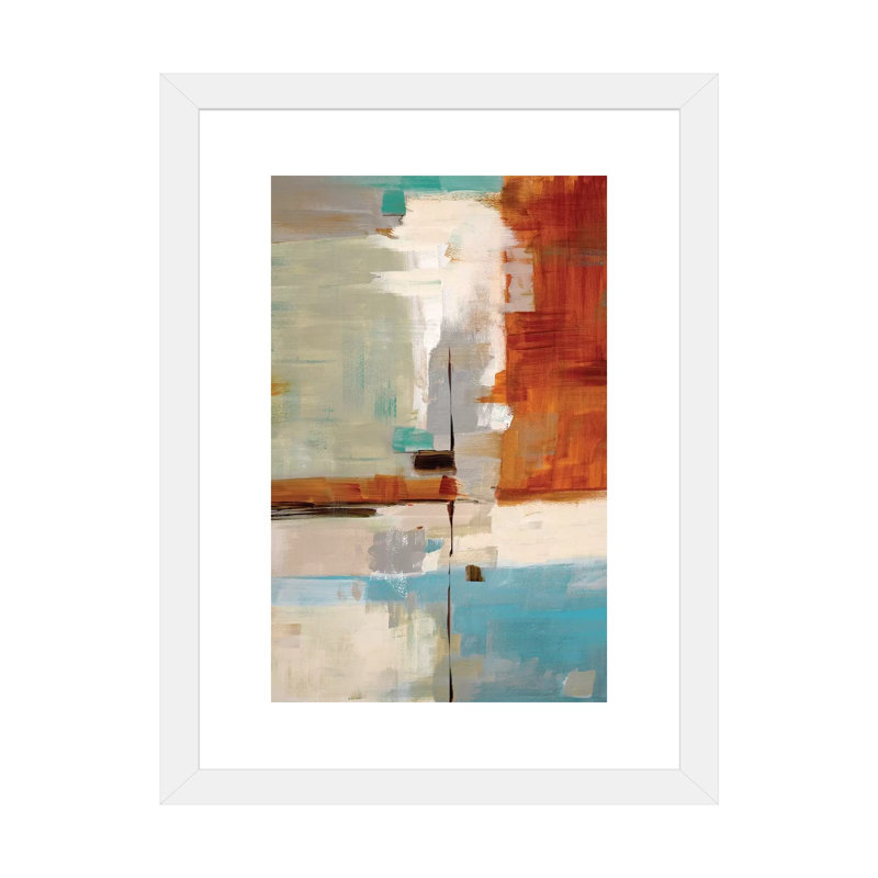 Quad Fusion II by Sally Swatland - Painting Print, White, White Framed Paper, 24" H x 16" W x 1" D