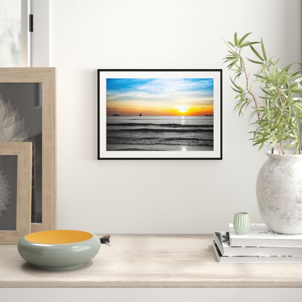 Gerahmtes Poster Malibu Beach Sunrise Water Sand