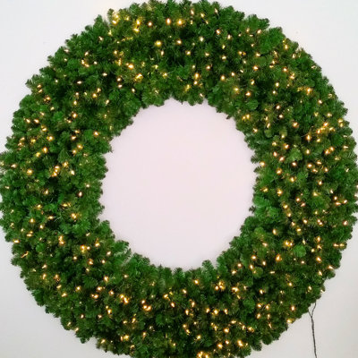 Christmas 72" LED Lighted PVC Wreath