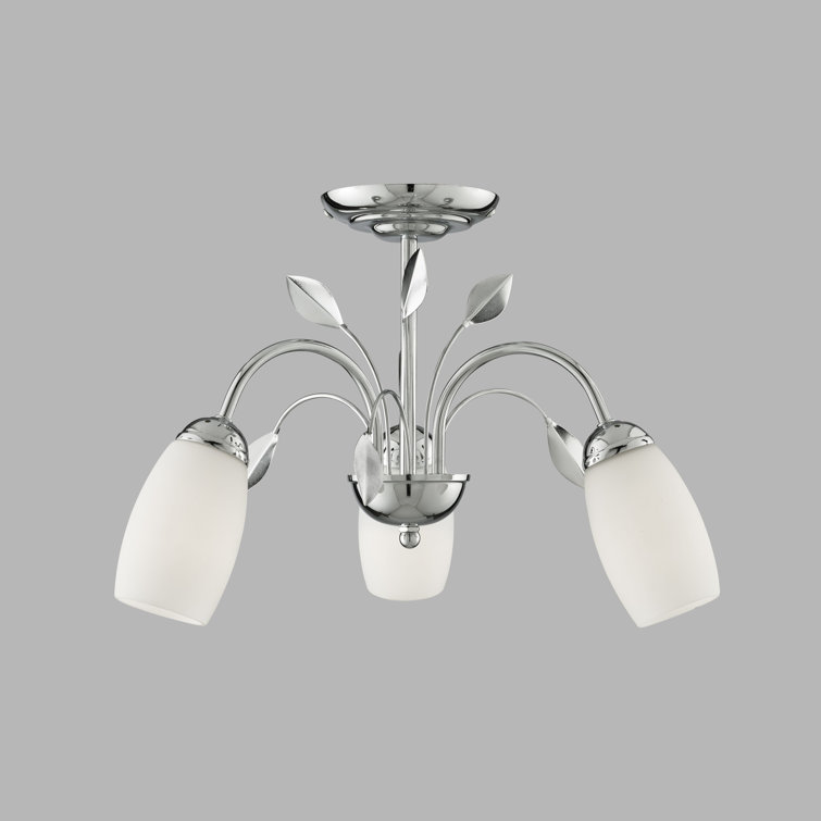 3-Light 50cm Semi Flush Mount
