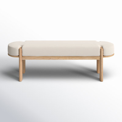 Banc en tissu orme foncé Karina