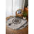 Isabel Collection Digital Print Cotton-Polyester Gray Moroccan Rug-832079077