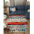 Machine Woven Polypropylene Area Rug in Teal/Orange/Beige-88520883