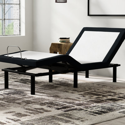 Base de massage simple TG avec zéro et option de rangement, lumières à DEL en métal, préréglage de ronflement