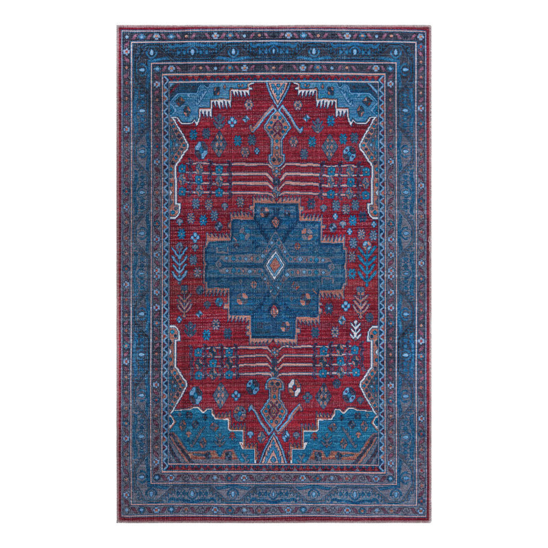 Guthridge Chenille Oriental Indoor Rug, Rectangle 5'3" x 8'