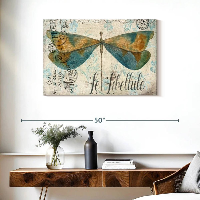 Brampt Lovely Dragonfly, 24" H x 36" W