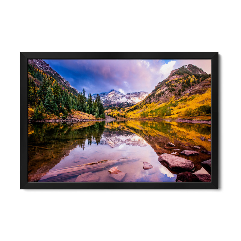 Affiche encadrée Maroon Bells par Dan Ballard, H 16 po x l 24 po