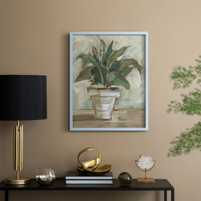 Impressionist Houseplant I Framed Print - Solid Wood