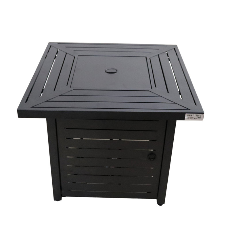Table de foyer d'extérieur en acier au propane (le nécessaire de conversion au gaz naturel doit être acheté séparément)