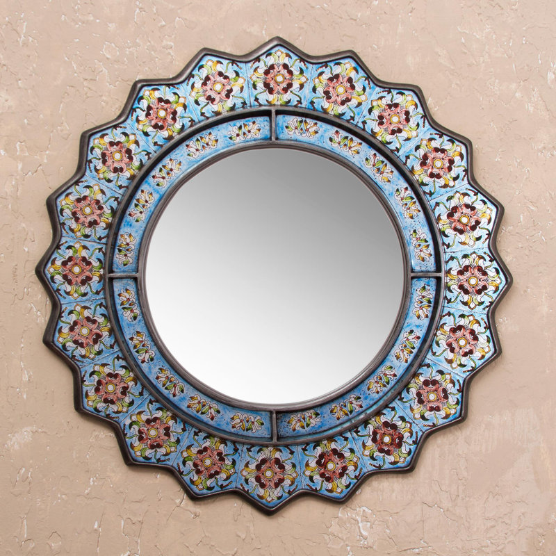 Bogaerts Wood Scalloped Wall Mirror