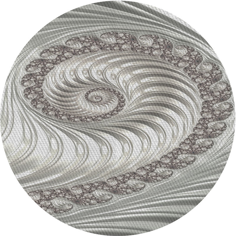 Tapis gris, Rond 6 pi