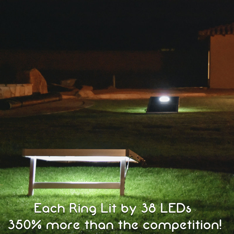 GoSports LED Light Up Cornhole Set, Regulation Size