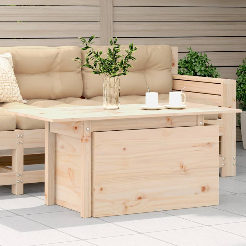 Novka Rectangular Outdoor Coffee Table , 100cm cm W 50cm cm D, Natural