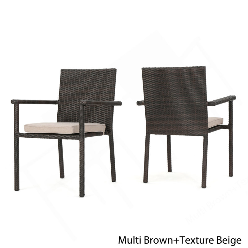 SAN PICO DINING CHAIR-MULTI BROWN,1PC With Cushion
