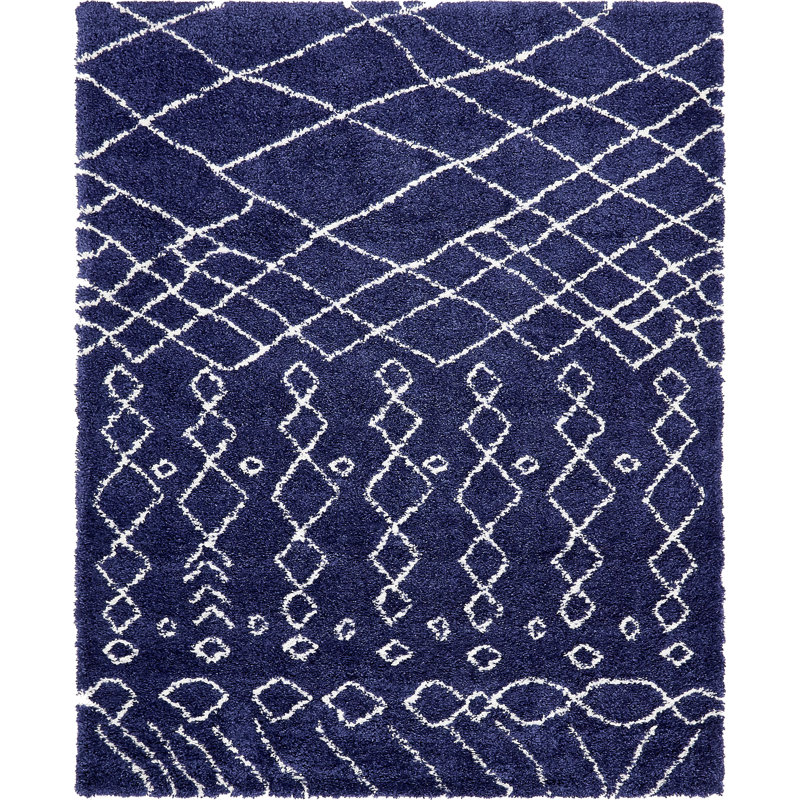 Tapis taupe / ivoire Pickering, Blue/Ivory, Rectangle 5 pi 1 po x 8 pi
