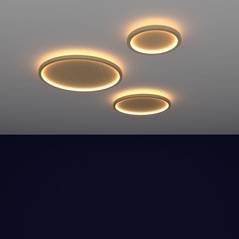 Naiá 1 - Light Flush Mount, Sand, 2.54" H x 13.46" W x 13.46" D